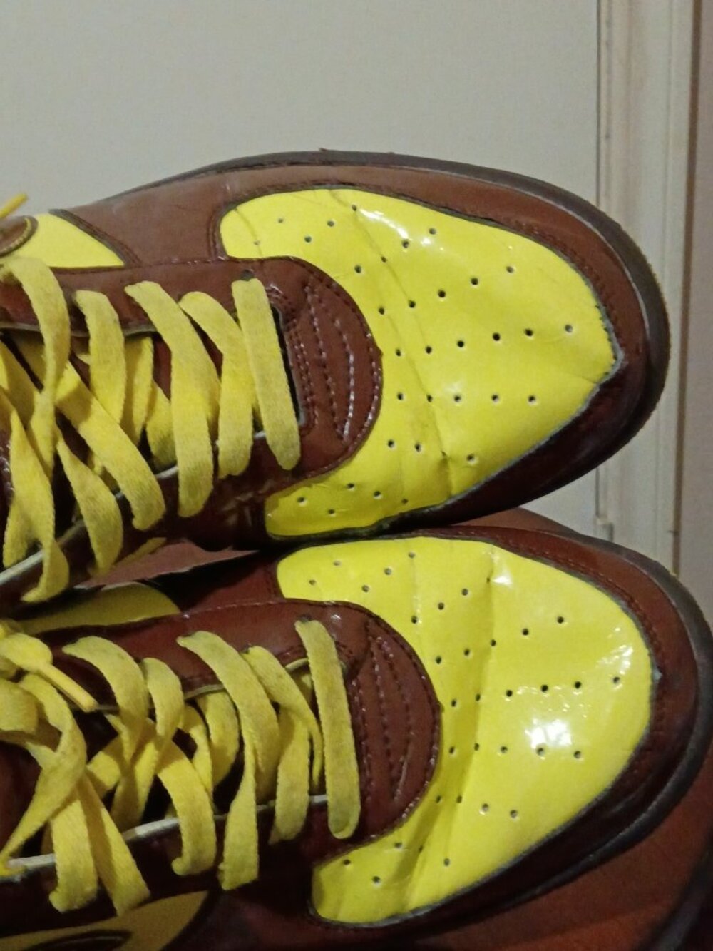 Men's A Bathing Ape Foot Work Trap Star Brown Yellow Sneaker FS-001 Size 11.5 - Picture 15 of 15